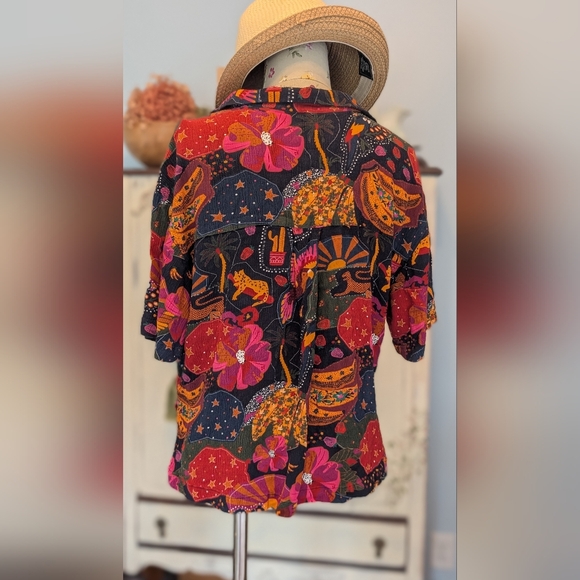 Vero Moda Multicolor‎ Floral Button Down Shirt - Picture 3 of 8